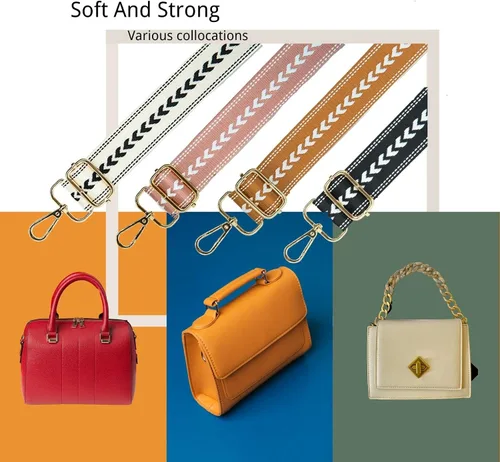 Miniatura 176 de S&loyoe Correas de repuesto para bolso, correa ajustable para bolsa cruzada, correas de guitarra anchas para bolsos de 1.5 pulgadas