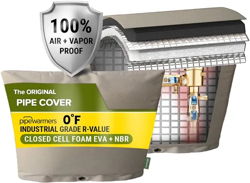 Miniatura 9 de Cubierta de aislamiento de tubería original (5˚F)(revestimiento UV), cubierta de bomba y válvulas, protección contra la congelación, prevención