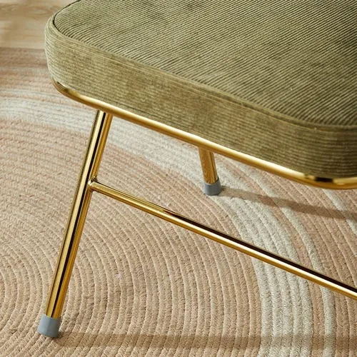 Miniatura 7 de Sillas de comedor modernas, silla auxiliar tapizada para el hogar, con acabado mate, silla de comedor plegable con respaldo abierto, silla sin Verde