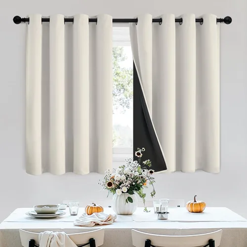Miniatura 101 de SimpleHome - Cortinas opacas 100% para recámara, cortinas de ventana con ojales beige, con aislamiento térmico, cortinas de oscurecimiento