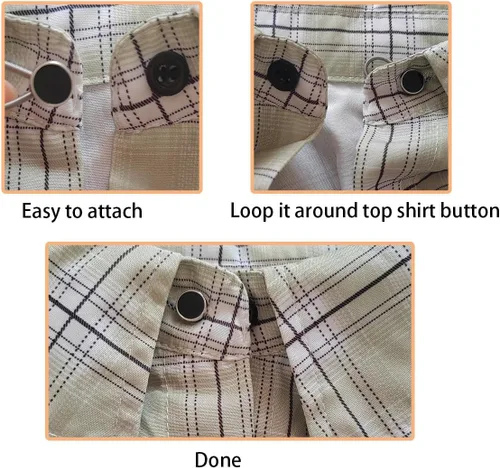Miniatura 2 de 12 extensores invisibles de cuello de camisa de 0.8 pulgadas, extensores de botón de cuello ajustables para camisas de vestir, trajes, pantalones
