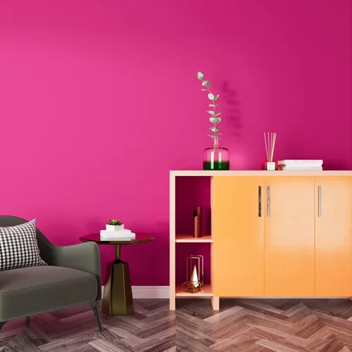 Miniatura 7 de LACHEERY Papel tapiz rosa intenso para dormitorio, papel tapiz texturizado mate, 12 x 160 pulgadas, papel adhesivo rosa magenta para armarios