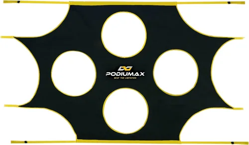 PodiuMax Red de objetivos de fútbol con 10 zonas de puntuación, compatible con todas las porterías de fútbol de 8 x 6 pies, 12 x 6 pies, 14 x 7 pies