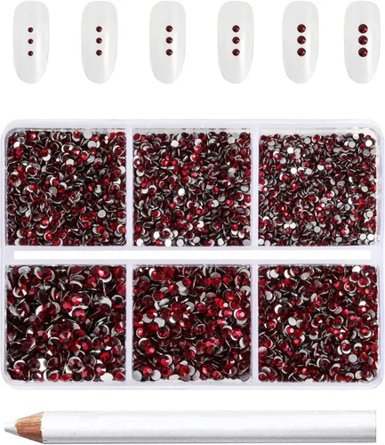 Miniatura 16 de Beadsland 7200 piezas de diamantes de imitación con parte trasera plana, gemas de cristal AB para uñas diamantes de imitación de cristal redondos