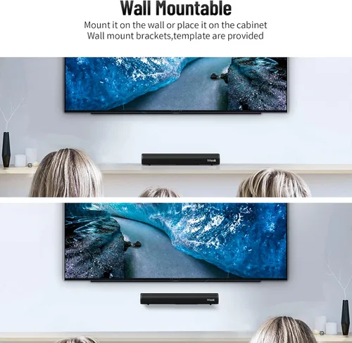 Miniatura 5 de LITTOAK Barra de sonido para TV, barra de sonido BT 5.0, barras de sonido de 50 vatios y 16 pulgadas para audio doméstico, juegos, proyectores