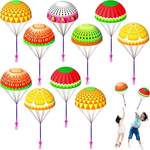 Miniatura 9 de 10 piezas de juguetes de paracaídas para niños, geniales juguetes voladores al aire libre, paracaídas, hombres para niños de 3, 4, 5, 6, 7, 8, 9, 10