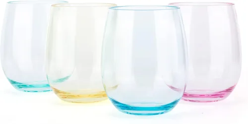 Miniatura 10 de KX-WARE Copas de vino acrílicas irrompibles de 18 onzas sin tallo, juego de 4 unidades transparentes