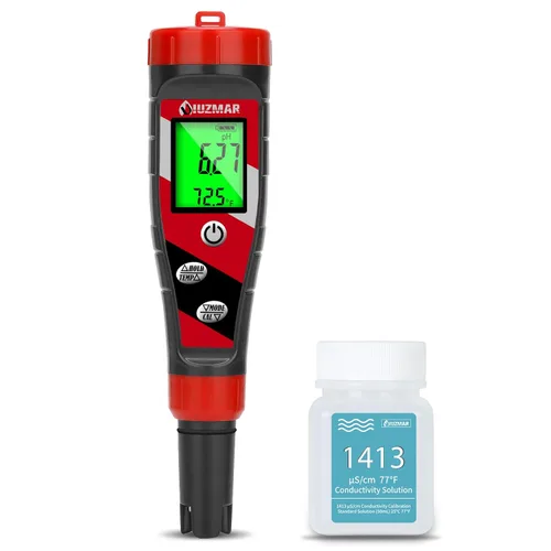 Miniatura 7 de UIUZAMR Medidor de pH para Hidroponía Medidor de PPM EC para Agua Hidropónica Probador de Pantalla Simultánea para Nutrientes de Plantas Medidor