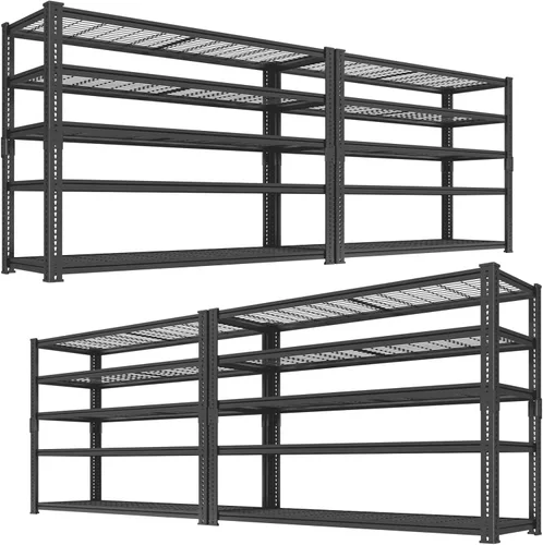Miniatura 13 de Estantes de almacenamiento resistentes, 60 pulgadas de largo x 24 pulgadas de ancho x 60 pulgadas de alto, carga 2640 libras, estante industrial