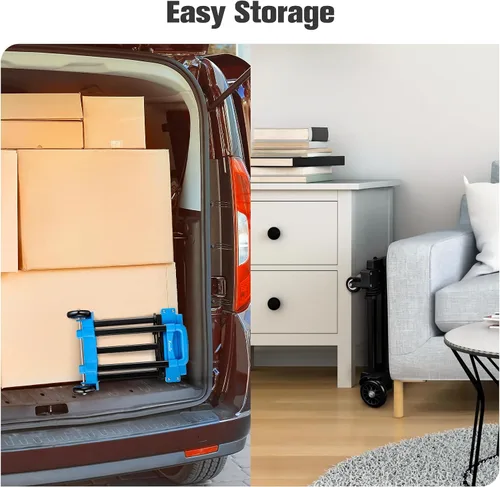 Miniatura 6 de KEDSUM - Camión de mano plegable, carretilla de 290 libras con ruedas, camión de mano plegable y colapsable, carrito de utilidad plegable, carrito