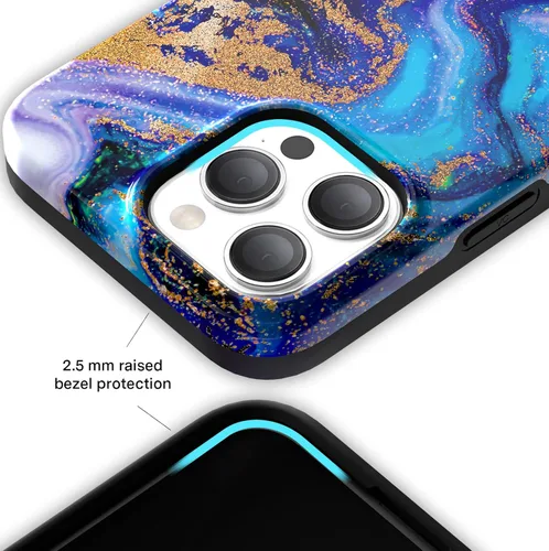 Miniatura 3 de VELVET CAVIAR Funda para iPhone 15 Pro, compatible con MagSafe, probada en caídas de 10 pies, con purpurina Galaxy Purpurina (Galaxy glitter)