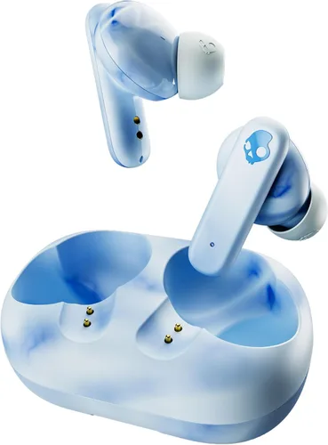 Skullcandy EcoBuds - Auriculares inalámbricos sostenibles, auriculares Bluetooth, hasta 8 horas de batería, ajuste de aislamiento de ruido, funda de