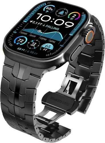 Miniatura 13 de Correa de acero inoxidable WINGLE para Apple Watch Band Ultra 3/2/1 Banda Ultra 49mm 46mm 45mm 44mm 42mm Series 11/10 SE 3/2/1 para hombres, bandas