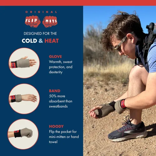 Miniatura 2 de Guantes de rendimiento 3 en 1 sin dedos correr, senderismo, entrenamientos de gimnasio, ciclismo, yoga, pilates, conducción, costura, videojuegos