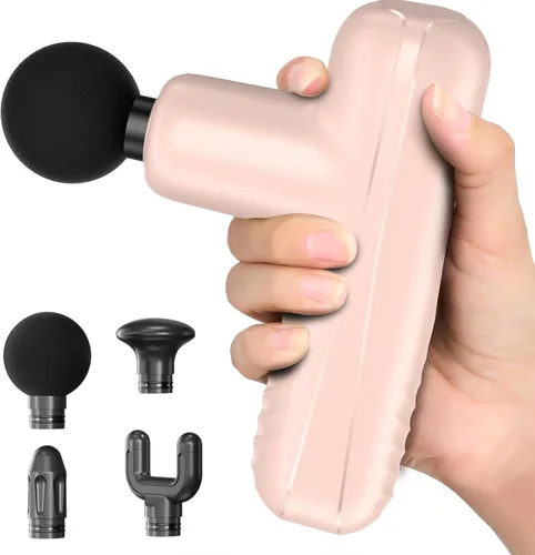 Miniatura 8 de Mini pistola de masaje, potente masajeador muscular de mano para relajación muscular, percusión de tejido profundo, pequeña pistola de masaje Negro