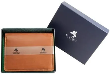 Miniatura 9 de Visconti VCN-16 Tri Fold - Billetera grande con tarjetero para identificación o pasaporte, color marrón italiano