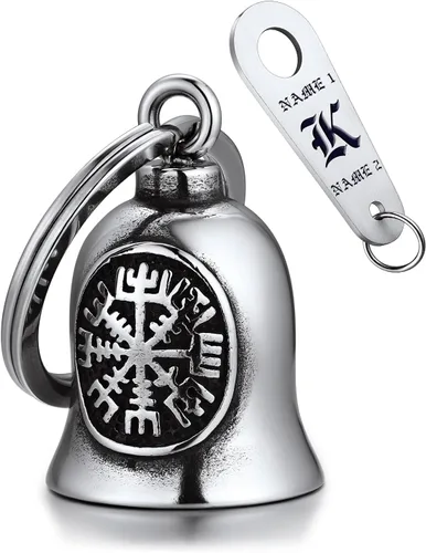 Miniatura 24 de Bandmax Llavero de motocicleta para motociclista, de acero inoxidable, campanas de guardián de conducción segura para motocicletas