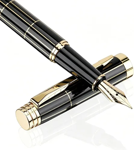 Miniatura 9 de Tiankool Pluma Estilográfica de Lujo, Plumín Fino, Exquisito Juego de Regalo de Plumas para Hombres y Mujeres - Incluye 10 Cartuchos de Tinta y Negro