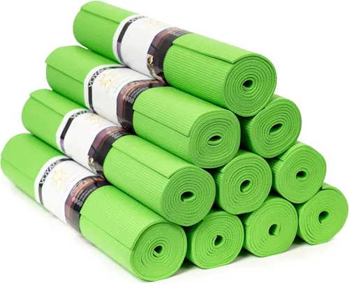 Miniatura 18 de Voyage - Tapete de yoga a granel, paquete de 10, 72 x 24 pulgadas, esterillas de yoga profesionales para estudio y gimnasio, 0.197 in de grosor