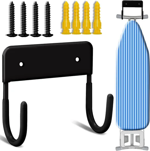 Miniatura 9 de Soporte de pared para tabla de planchar para cuarto de lavado, color blanco