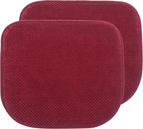 Miniatura 14 de Cojines de asiento de espuma marrón para sillas de cocina, almohadillas para sillas de comedor, paquete de 6 cojines antideslizantes para asientos