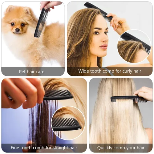 Miniatura 2 de Leinuosen Juego de 24 peines de plástico para el cabello, para mujeres y hombres, aderezo fino, peine de bolsillo de tamaño mini de viaje a granel