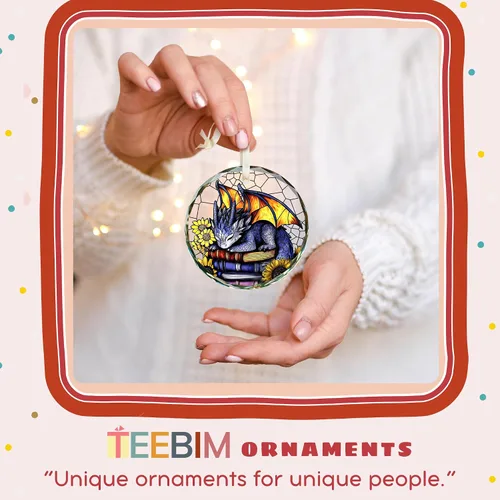 Miniatura 7 de Adorno de dragón para amantes de los libros, adornos de Navidad de libros de dragones, regalos de dragones para mujeres, hombres, amantes