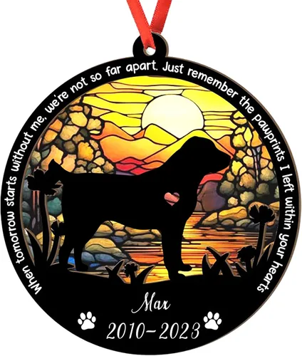 Miniatura 76 de Adorno personalizado para atrapasoles de sabueso afgano, adorno de Navidad de sabueso afgano – Regalo para perro amante, sabueso afgano