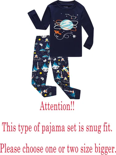 Miniatura 2 de Family Feeling Conjunto de pijamas para niños pequeños, 100% algodón, pijamas para niños pequeños