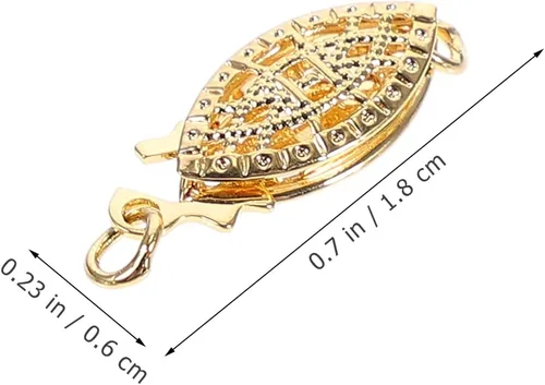 Miniatura 3 de 10 piezas de collar de filigrana de perlas, gancho ovalado de filigrana para joyería, cierres deslizantes, conector de pulsera para collares