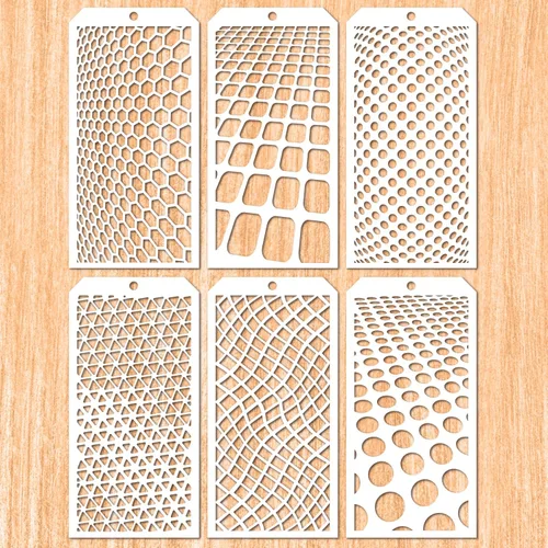 Miniatura 8 de 6 plantillas decorativas para bricolaje, plantillas geométricas reutilizables para pintura, plantillas de dibujo artístico, plantillas de cara