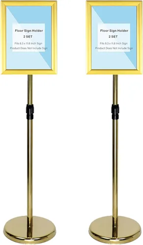 2 juegos de soporte de acero inoxidable resistente, altura ajustable de 8.5 x 11 pulgadas, vertical, horizontal, de aluminio, marco abierto, soporte