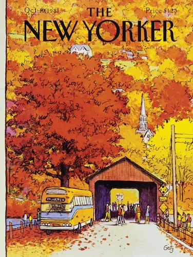 Miniatura 2 de New York Puzzle Company - Puente Cubierto de New Yorker - Rompecabezas de 1000 piezas para noches de juegos familiares por Arthur Getz