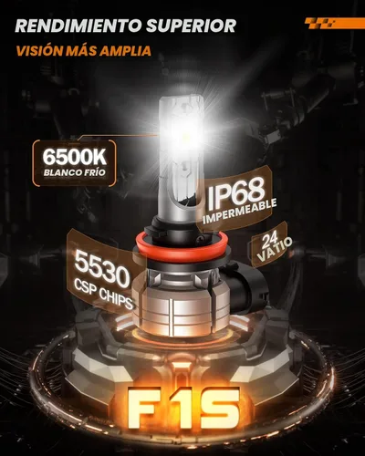 Miniatura 5 de SEALIGHT Bombilla LED antiniebla H11 H8, 14000 lm, 24 W, fuerte penetración H8 H16 H11, luces antiniebla LED de 6500 K, chips CSP 5530 blanco frío