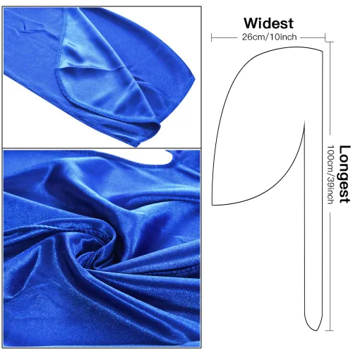 Miniatura 29 de Paquete de 3 piezas de durags sedosas para ondas de hombres, de regalo 1 gorra para marcar las ondas, talla única