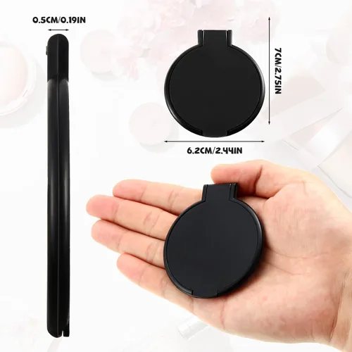 Miniatura 3 de Yalikop 36 piezas de espejo compacto a granel portátil redondo espejo de maquillaje mini plegable para bolso de mujer, viajes, uso diario, regalos