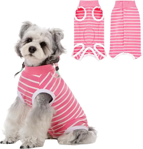 Miniatura 11 de Coppthinktu Traje de recuperación para perros, mameluco para cirugía, traje de recuperación de cirugía para perros pequeños y medianos, collar