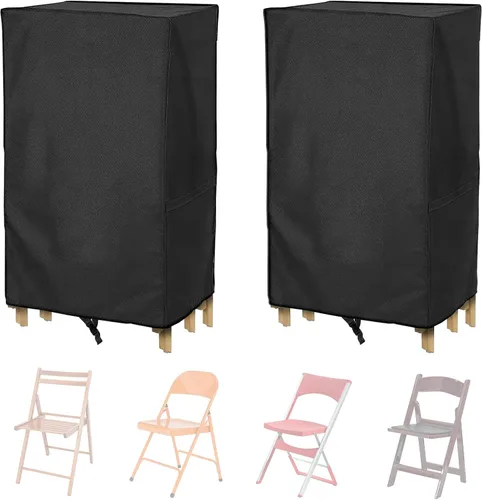 Miniatura 8 de AKEfit Bolsa de almacenamiento para sillas plegables para 1 paquete, 600D resistente al agua para sillas plegables de plástico y madera, 20 pies