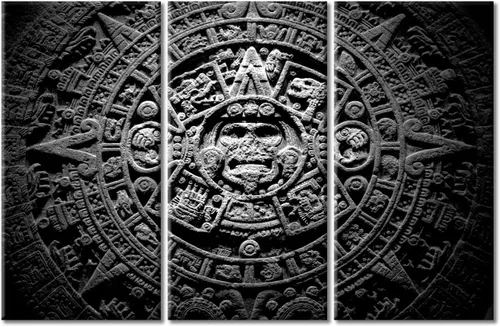 Miniatura 39 de Arte de pared de 3 piezas, pintura en lienzo del Día de los Muertos, Bailarín azteca, impresión sobre lienzo, festival mexicano, obra de arte