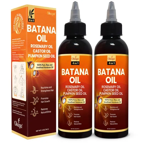 Aceite de batana para el crecimiento del cabello con aceites de semillas de romero, ricino y calabaza, fórmula hondureña 100% pura sin refinar,