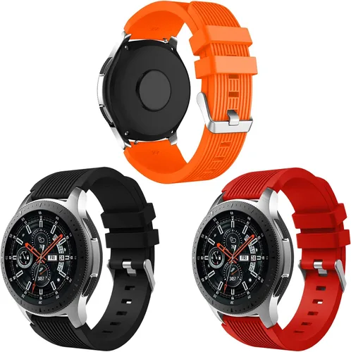 Paquete de 3 correas para Samsung Galaxy Watch de 1.81 pulgadas, correa de repuesto de silicona clásica de 0.866 pulgadas para Galaxy Watch 3 de
