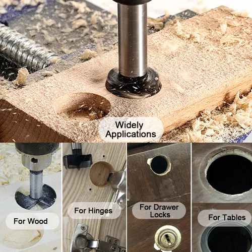 Miniatura 6 de Broca Forstner de carburo de 1/4 pulgada, broca Forstner con punta de carburo de 6 mm para madera dura, juego de sierras de perforación para madera
