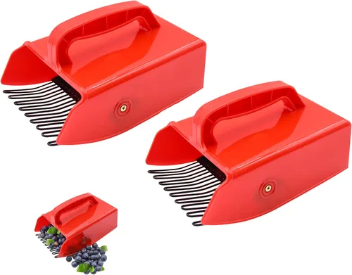 Miniatura 8 de Paquete de 1/2/4 Recogedor de Bayas, con Peine Metálico y Mango Ergonómico para Recoger Bayas con Mayor Facilidad 1 Paquete