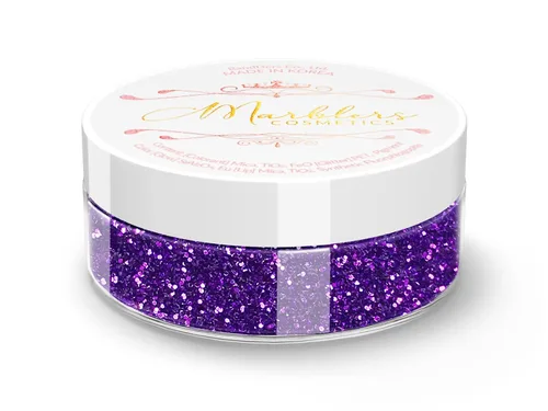 Miniatura 45 de MARBLERS Brillantina de forma gruesa de grado cosmético [estrella] 0.11 onzas (0.11 oz) Escamas No tóxica Vegana Libre de crueldad animal