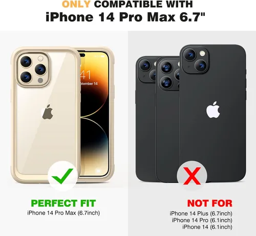 Miniatura 254 de Diaclara Funda diseñada para iPhone 16, mejorada [protección completa de la cámara], carcasa resistente de cuerpo completo con protector de pantalla