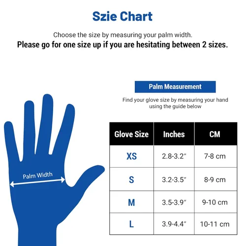 Miniatura 7 de JMU Guantes de nitrilo a granel 2000 unidades, guantes desechables de 3.5 mil sin látex, XS, azul violeta Violeta Azul
