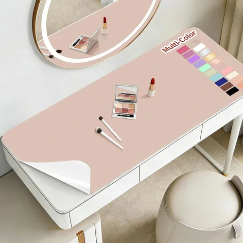 Miniatura 31 de Alfombrilla de maquillaje para tocador para proteger la parte superior del escritorio de 23.6 x 11.8 pulgadas, tapete de maquillaje de doble cara