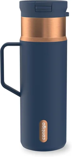 Miniatura 14 de Contigo SnapSeal - Botella de agua de acero inoxidable de 14 onzas con aislamiento al vacío con tapa de cierre automático a prueba de fugas