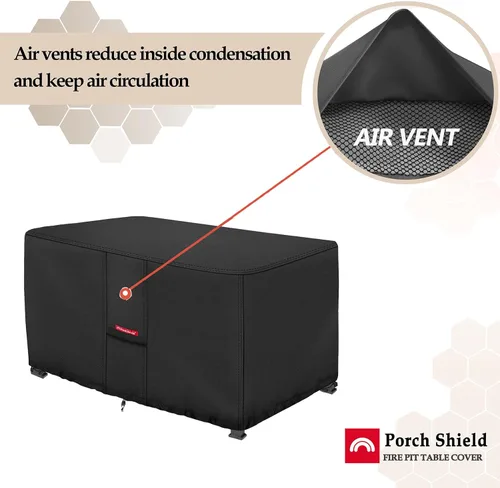 Miniatura 6 de Porch Shield - Funda para chimenea de patio - Funda impermeable 600D para chimenea de exteriores rectangular - Protector de cubierta de mesa