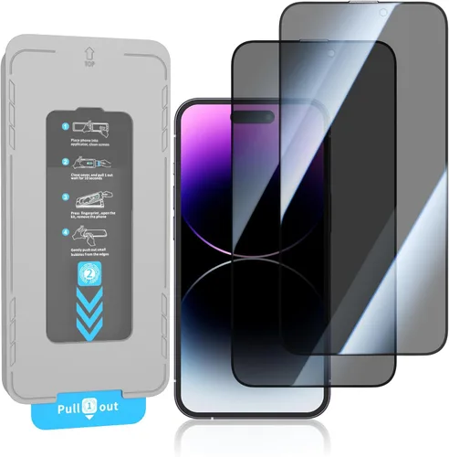 Miniatura 20 de KUZOOM Paquete de 2 protectores de pantalla HD para iPhone 17/16 Pro [6.3 pulgadas], alta definición claridad 9H+ vidrio templado, película